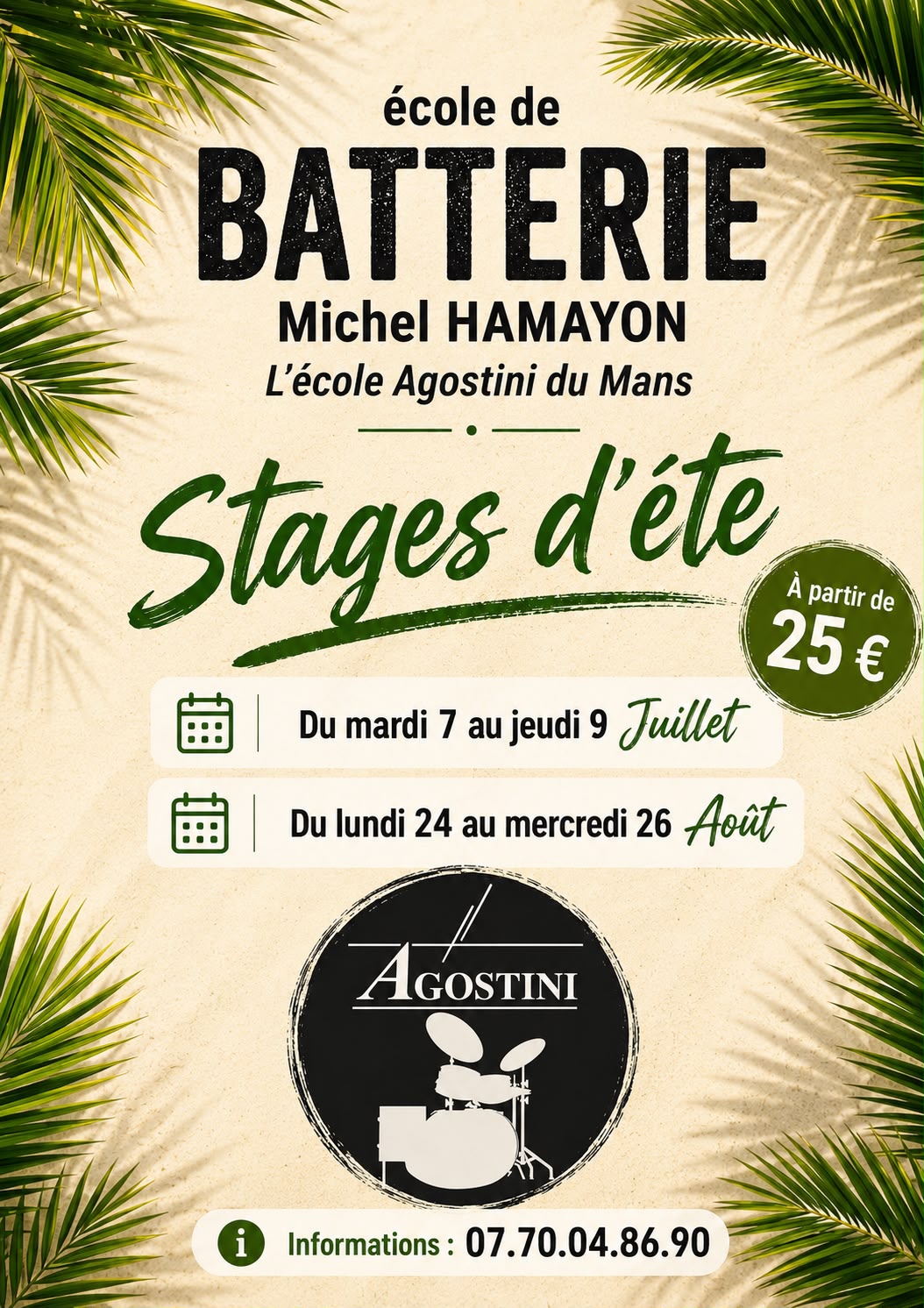 Stages d'été 2025