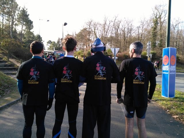 Les coureurs de l'école de batterie